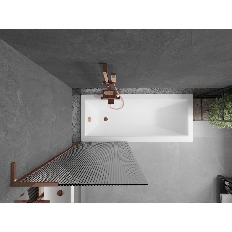 Mexen Next L vannilai 1-uksega 70 x 150 cm, triibuline, roosa kuld - 895-070-000-03-09-60
