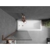 Mexen Next L vannilai 1-uksega 70 x 150 cm, triibuline, roosa kuld - 895-070-000-03-09-60