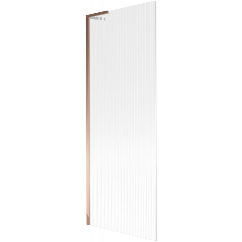 Mexen Next L Badewannenabtrennung 1-flügelig 70 x 150 cm, Streifenmuster, Roségold - 895-070-000-03-09-60