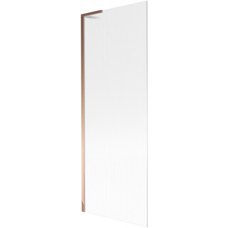 Mexen Next L Badewannenabtrennung 1-flügelig 70 x 150 cm, Streifenmuster, Roségold - 895-070-000-03-09-60