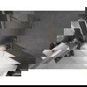 Mexen Next L badwand 1-deurs 80 x 150 cm, strepen, roze goud - 895-080-000-03-09-60