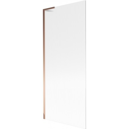 Mexen Next L badwand 1-deurs 80 x 150 cm, strepen, roze goud - 895-080-000-03-09-60