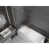 Mexen Next L vannituba paravann 1-paneel 90 x 150 cm, triibuline, roosa kuld - 895-090-000-03-09-60
