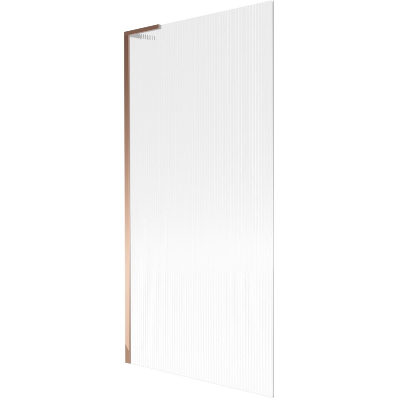 Mexen Next L vannituba paravann 1-paneel 90 x 150 cm, triibuline, roosa kuld - 895-090-000-03-09-60