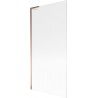 Mexen Next L vannituba paravann 1-paneel 90 x 150 cm, triibuline, roosa kuld - 895-090-000-03-09-60