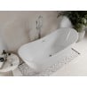 Mexen Celia freistehende Badewanne 170 x 75 cm, weiß, mit Überlauf chrom - 52331707500-01