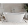Mexen Celia freistehende Badewanne 170 x 75 cm, weiß, mit Überlauf chrom - 52331707500-01