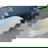 Mexen Luna vrijstaande badkuip 150 x 75 cm, wit, witte overloop - 52031507500-20