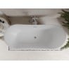 Mexen Celia freistehende Badewanne 170 x 75 cm, weiß, mit Überlauf chrom - 52331707500-01