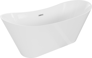 Mexen Celia freistehende Badewanne 170 x 75 cm, weiß, mit Überlauf chrom - 52331707500-01