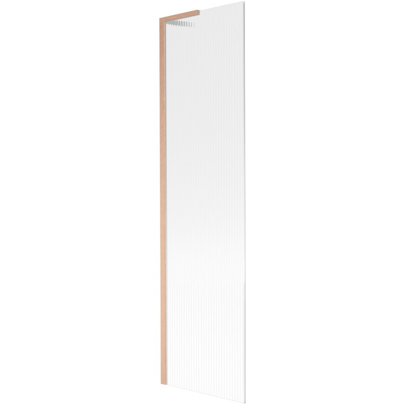 Mexen Next L vannitoa sektsioon ühe tiivaga 50 x 150 cm, triibuline, harjatud vask - 895-050-000-03-09-65
