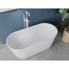 Mexen Luna freistehende Badewanne 160 x 75 cm, weiß, Überlauf weiß - 52031607500-20
