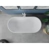 Mexen Luna freistehende Badewanne 160 x 75 cm, weiß, Überlauf weiß - 52031607500-20