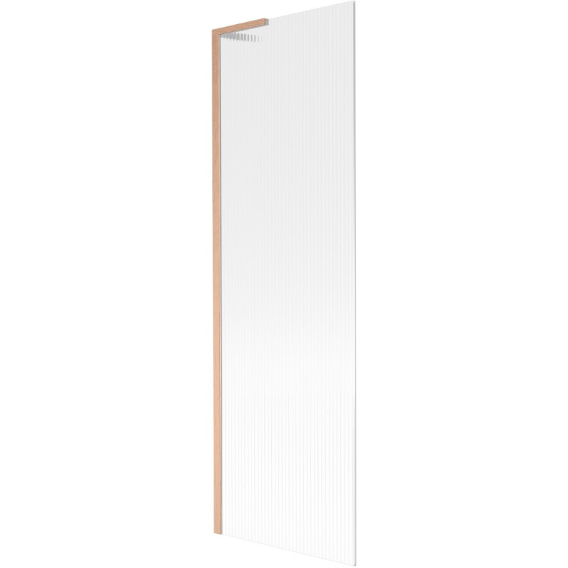 Mexen Next L 1-krilni paravan za kadu 60 x 150 cm, prugice, četkana bronca - 895-060-000-03-09-65