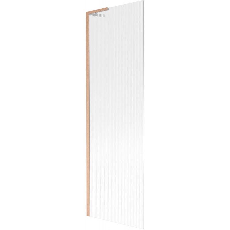 Mexen Next L Badewannenfaltwand 1-flügelig 60 x 150 cm, gestreift, gebürstetes Kupfer - 895-060-000-03-09-65