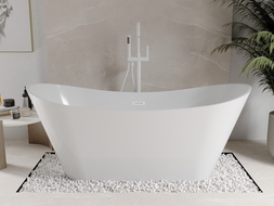 Mexen Celia freistehende Badewanne 170 x 75 cm, weiß, Überlauf weiß - 52331707500-20