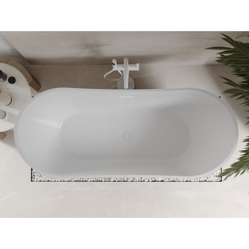 Mexen Celia vasca da bagno indipendente 170 x 75 cm, bianca, troppo pieno bianco - 52331707500-20