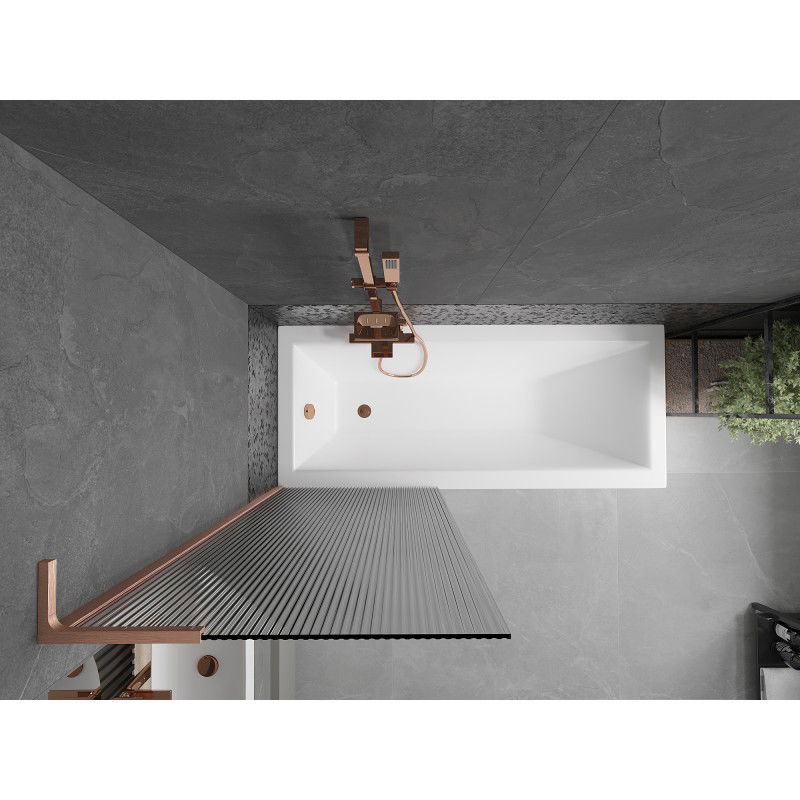 Mexen Next L Duschwand eenflillech 70 x 150 cm, Streifen, gebierste Kupfer - 895-070-000-03-09-65