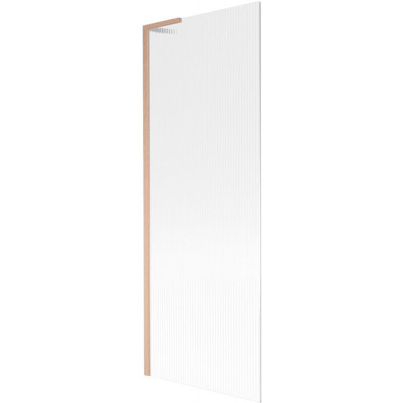 Mexen Next L Badewannenfaltwand 1-flügelig 70 x 150 cm, Rillen, gebürstetes Kupfer - 895-070-000-03-09-65