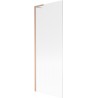 Mexen Next L divisória de banho de 1 painel 70 x 150 cm, riscas, cobre escovado - 895-070-000-03-09-65