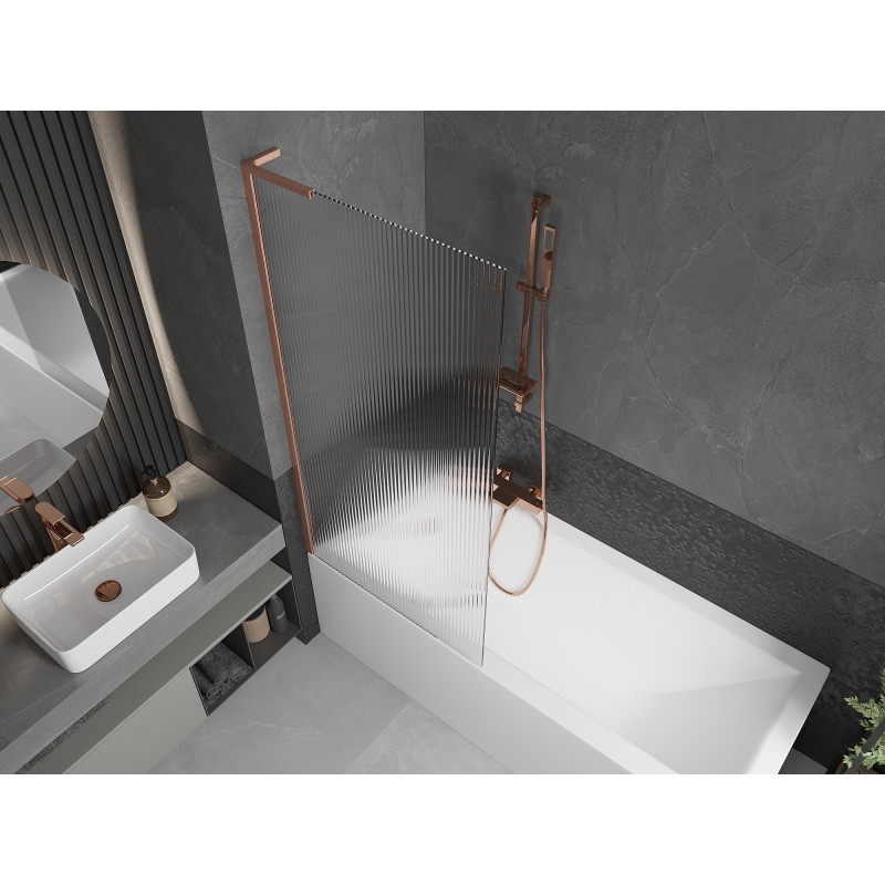 Mexen Next L vannitoa ekraan 1-leheline 80 x 150 cm, triibuline, harjatud vask - 895-080-000-03-09-65