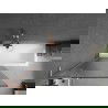 Mexen Next L Badewannen-Faltschirm 1-flügelig 90 x 150 cm, Streifen, gebürstetes Kupfer - 895-090-000-03-09-65