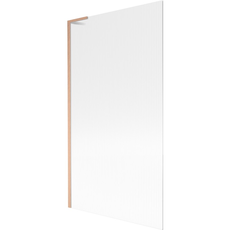 Mexen Next L Badewannenfaltwand 1-flügelig 100 x 150 cm, Streifen, gebürstetes Kupfer - 895-100-000-03-09-65