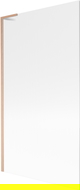 Mexen Next L Bath Screen 1-Panel 100 x 150 cm, Striped, Brushed Copper - 895-100-000-03-09-65