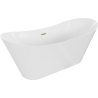 Mexen Celia freestanding bath 170 x 75 cm, white, brushed gold overflow - 52331707500-55