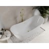 Mexen Celia freestanding bath 170 x 75 cm, white, brushed gold overflow - 52331707500-55