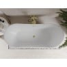 Mexen Celia freestanding bath 170 x 75 cm, white, brushed gold overflow - 52331707500-55