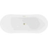Mexen Celia freestanding bath 170 x 75 cm, white, brushed gold overflow - 52331707500-55