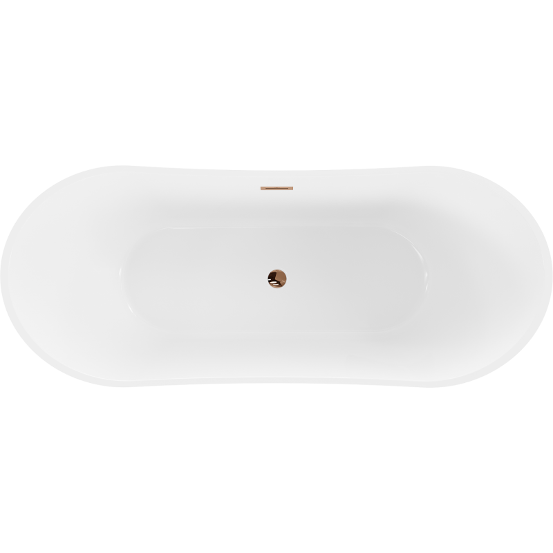 Mexen Celia freestanding bath 170 x 75 cm, white, rose gold overflow - 52331707500-60