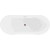 Mexen Celia freestanding bath 170 x 75 cm, white, rose gold overflow - 52331707500-60