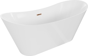 Mexen Celia Freistehende Badewanne 170 x 75 cm, weiß, Überlauf in Roségold - 52331707500-60