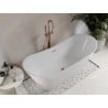 Mexen Celia freestanding bath 170 x 75 cm, white, rose gold overflow - 52331707500-60