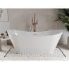 Mexen Celia freestanding bath 170 x 75 cm, white, rose gold overflow - 52331707500-60