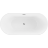 Mexen Luna vrijstaande badkuip 170 x 80 cm, wit, overloop chroom - 52031708000-01