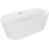 Mexen Luna vrijstaande badkuip 170 x 80 cm, wit, overloop chroom - 52031708000-01