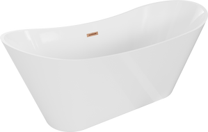Mexen Celia freistehende Badewanne 170 x 75 cm, weiß, gebürsteter Messingüberlauf - 52331707500-65