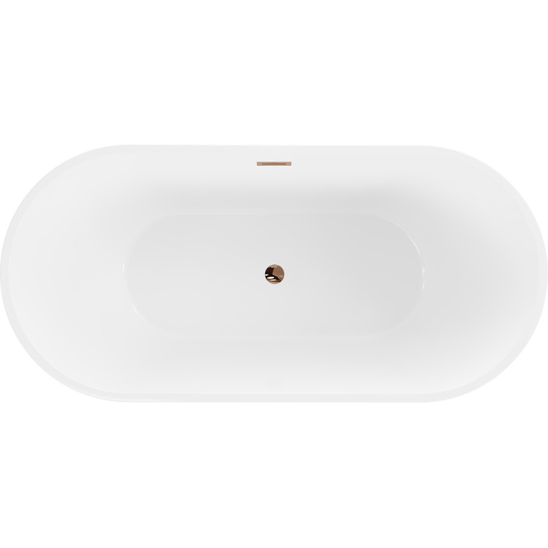 Mexen Luna vaba-seisev vann 170 x 80 cm, valge, ülevool roosa kuld - 52031708000-60