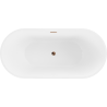 Mexen Luna vrijstaande badkuip 170 x 80 cm, wit, overloop roze goud - 52031708000-60