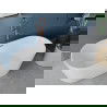 Mexen Luna vrijstaande badkuip 170 x 80 cm, wit, overloop geborsteld koper - 52031708000-65