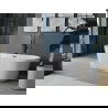Mexen Luna vrijstaande badkuip 180 x 80 cm, wit, zwarte overloop - 52031808000-70