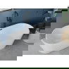 Mexen Luna vrijstaande badkuip 180 x 80 cm, wit, zwarte overloop - 52031808000-70