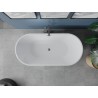 Mexen Luna vabadusega vann 170 x 80 cm, valge, ülevoolu gun metal - 52031708000-95