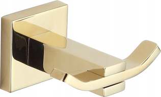 Mexen Vane duebel Haken fir e Handduch, gëllen - 7020935-50