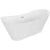 Mexen Celia freistehende Badewanne 170 x 75 cm, weiß, Überlauf gebürstetes Nickel - 52331707500-97