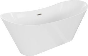 Mexen Celia freestanding bathtub 170 x 75 cm, white, brushed nickel overflow - 52331707500-97
