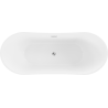 Mexen Celia vrijstaande badkuip 170 x 75 cm, wit/zwart, chroom overloop - 52331707575-01